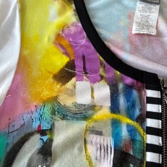 Simply Art by DOLCEZZA sz M long top tunic multicolour abstract art pattern - Picture 14 of 16